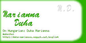 marianna duha business card